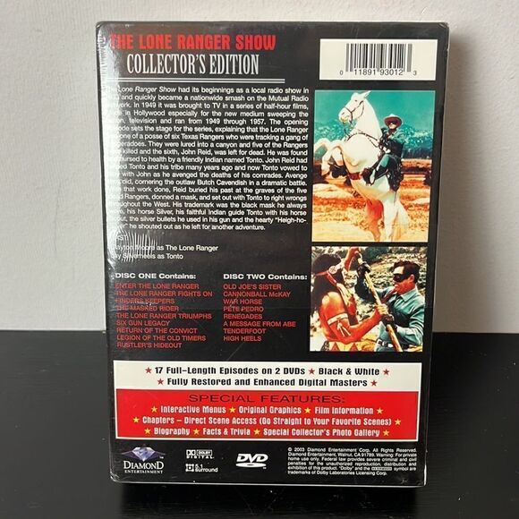 NEW The Lone Ranger Show Collector’s Edition 2 Pack DVD Set, - Picture 2 of 4